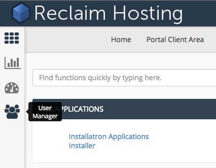 New User Manager in cPanel
